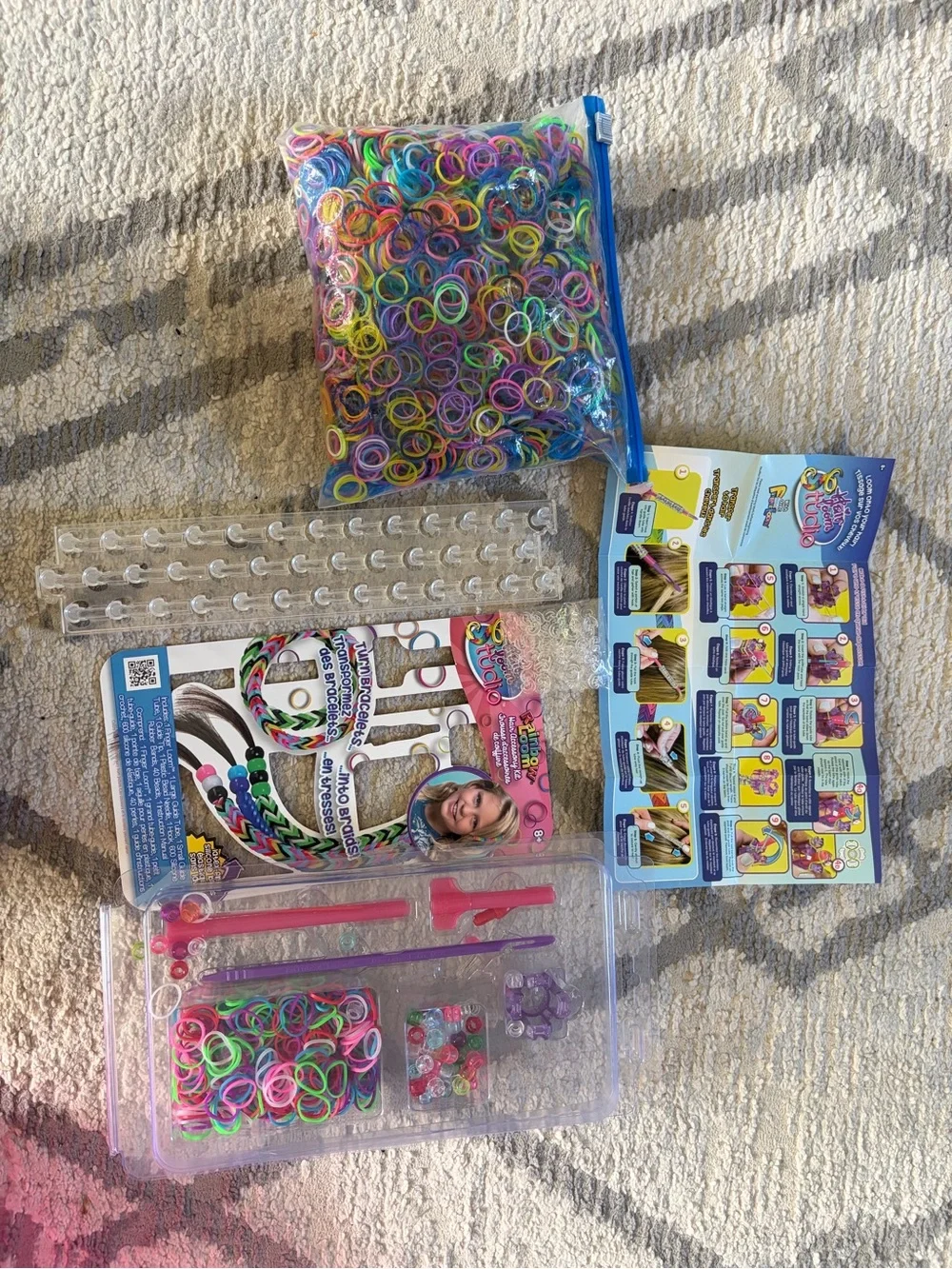 Pink Clear Plastic Craft Storage Box